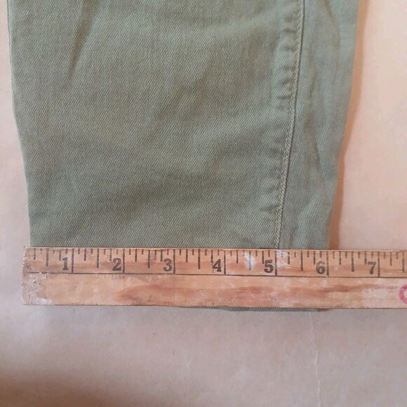 Womens 20W Jeans Medium Green High Rise Skinny Leg Denim Pants - Picture 12 of 16